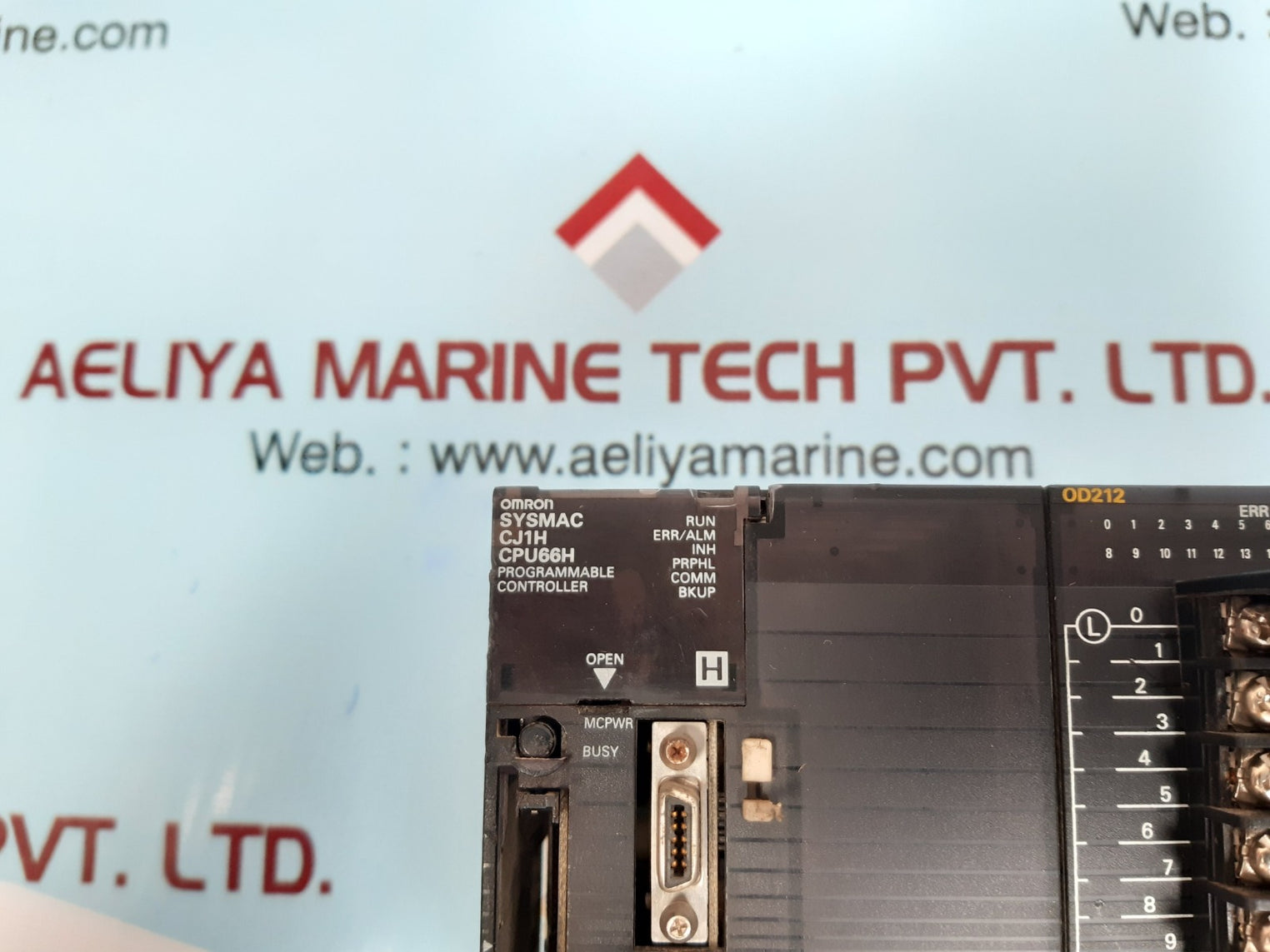 Omron cj1w-od212 output unit module cj1h-cpu66h