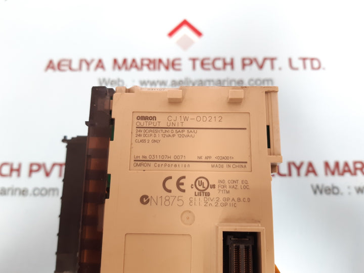 Omron cj1w-od212 output unit module cj1h-cpu66h