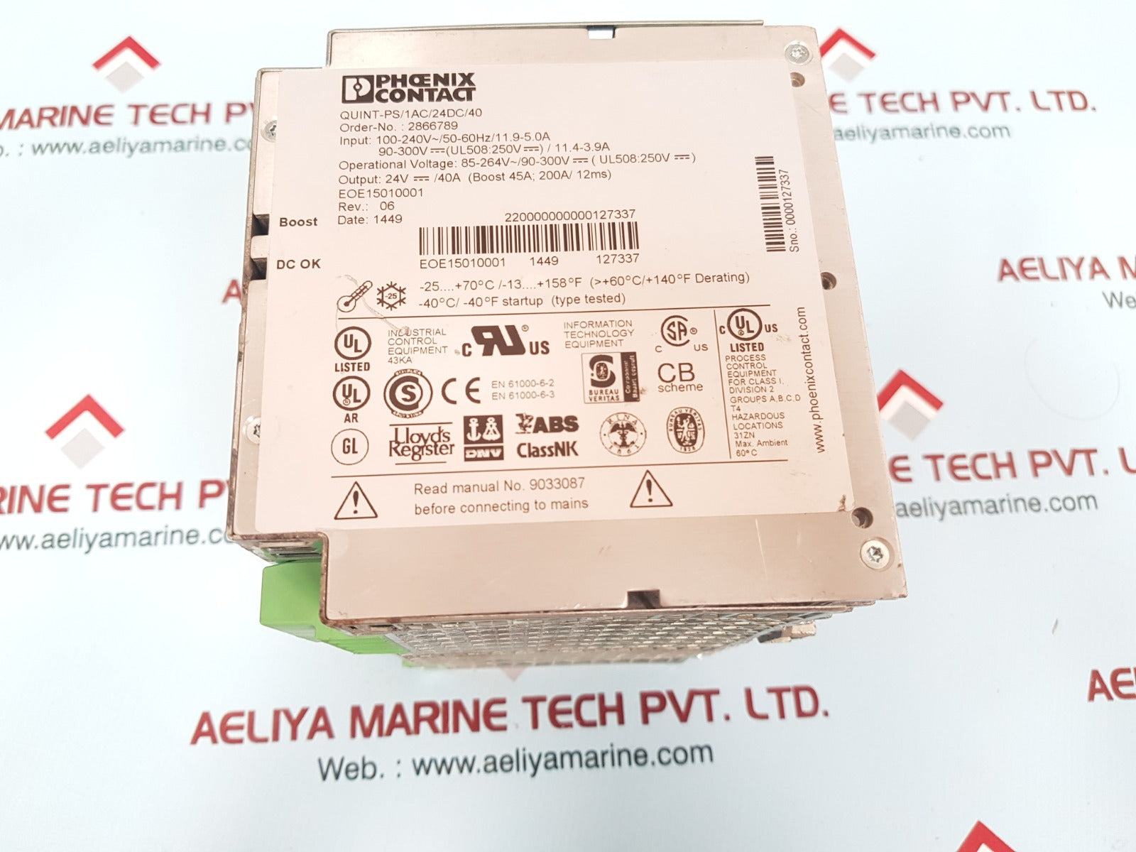 Phoenix Contact Quint-ps/1Ac/24Dc/40 Quint Power Supply