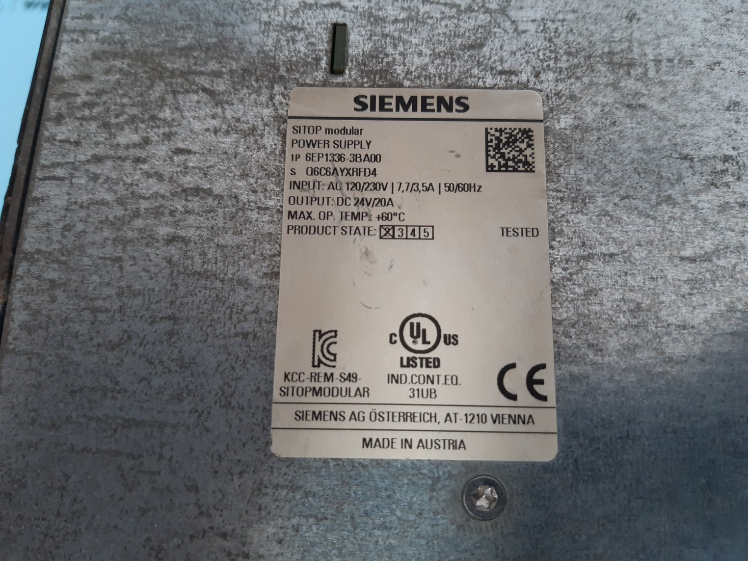 Siemens 6ep1336-3ba00  sitop modular