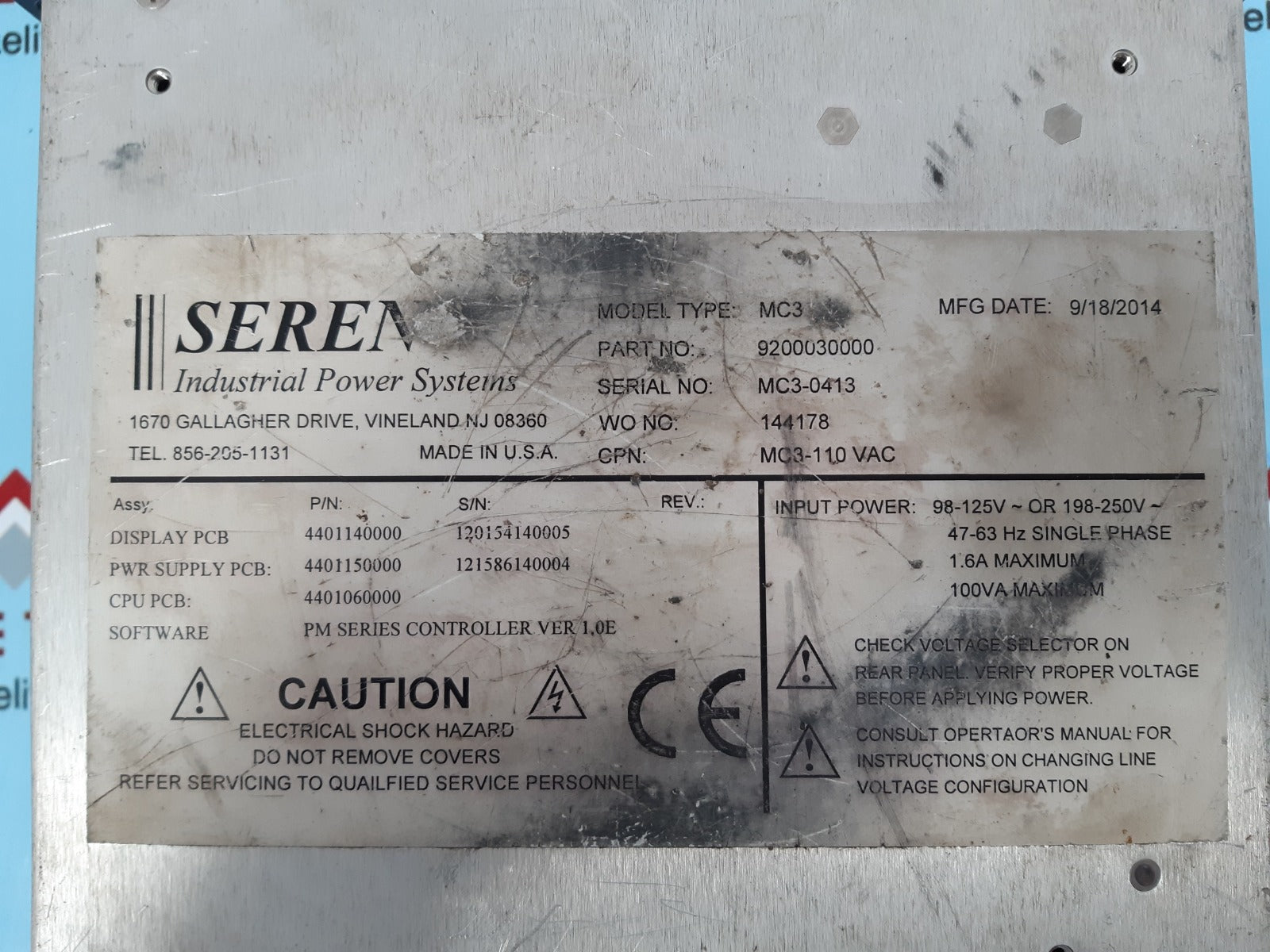 Seren mc3 automatic matching network controller 9200030000