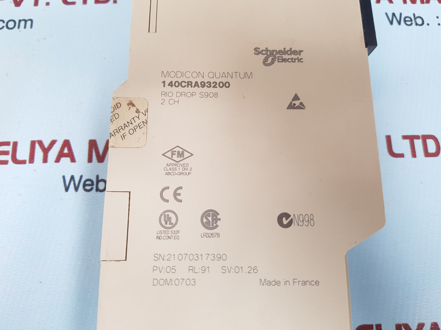 Schneider 140cra93200 modicon quantum drop module 