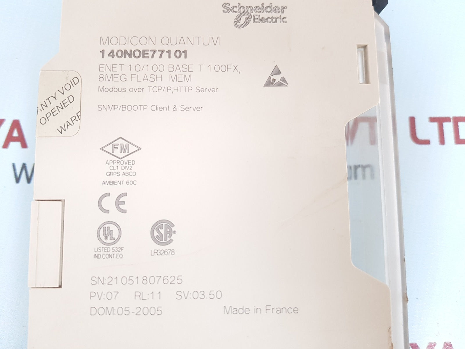 Schneider 140 noe 771 01 modicon quantum ethernet 10/100 module