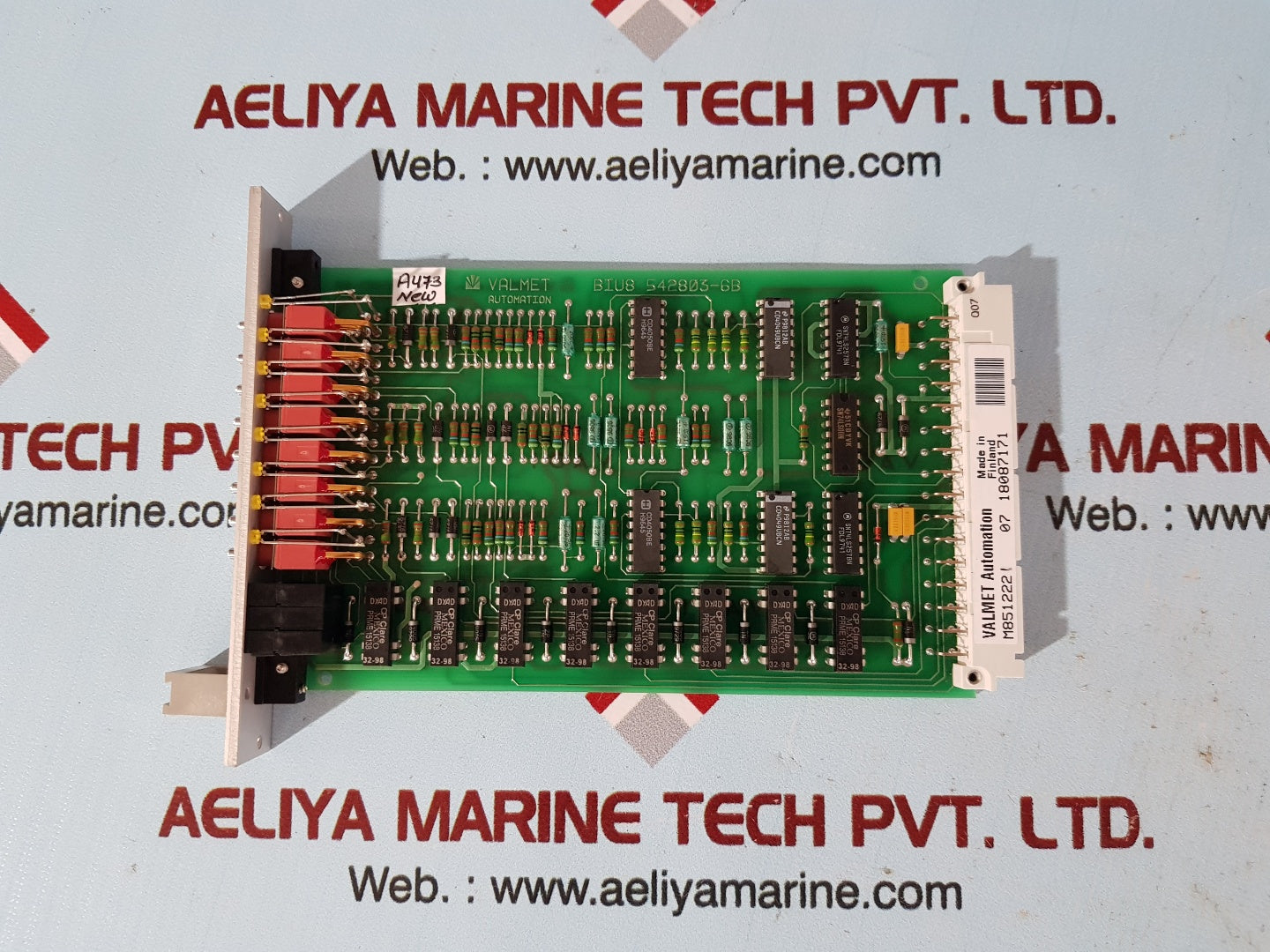 Valmet m851222 biu8a binary input unit module biu8 542803-6b