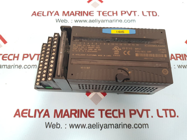 Ge ic200mdl640k plc input module