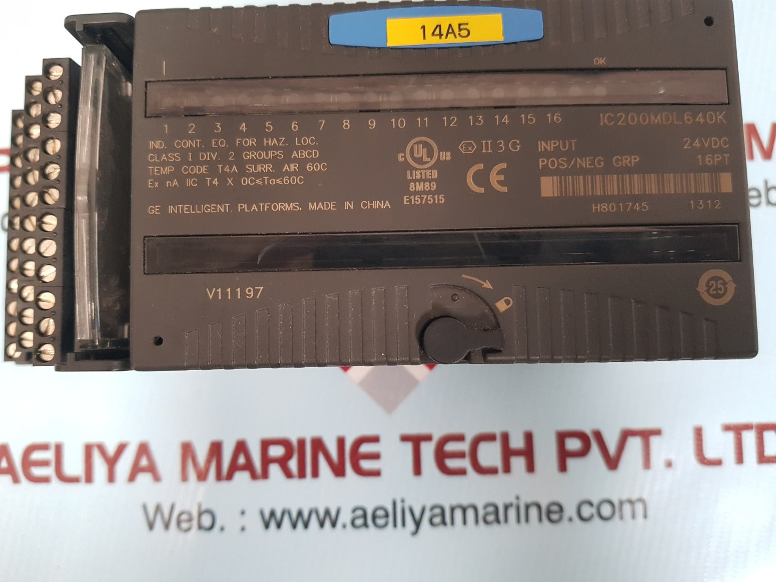 Ge ic200mdl640k plc input module