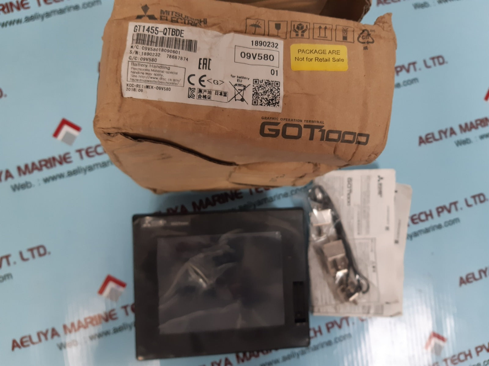 Mitsubishi gt1455-qtbde graphic operation terminal panel got1000