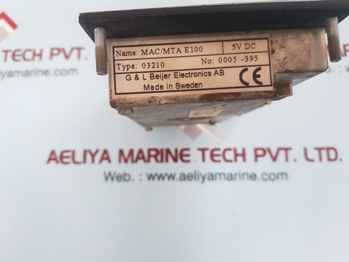Beijer electronics mac/mta e100 operator interface panel