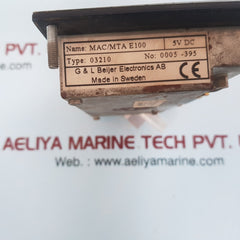 Beijer electronics mac/mta e100 operator interface panel