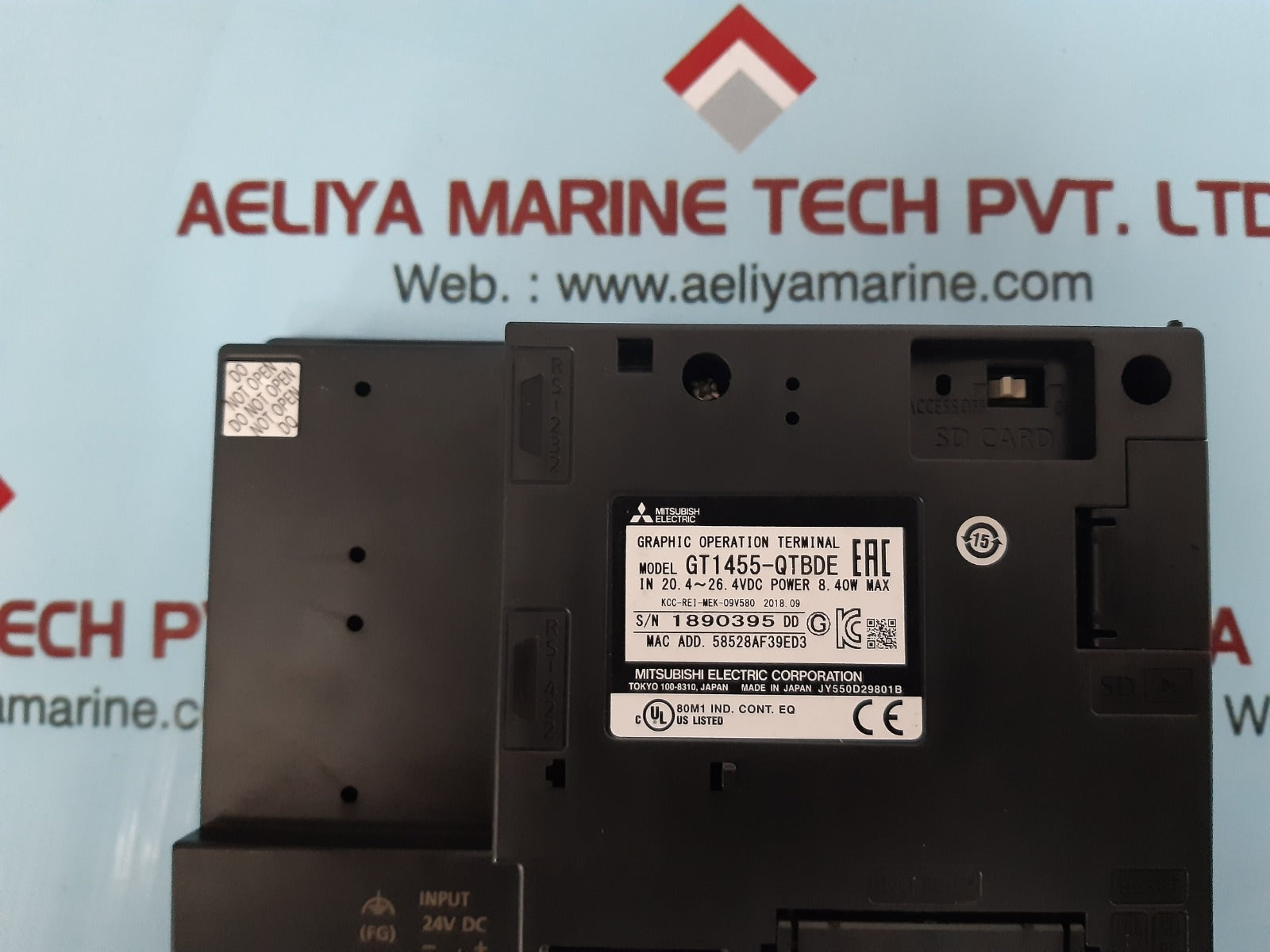 Mitsubishi gt1455-qtbde graphic operation terminal panel got1000