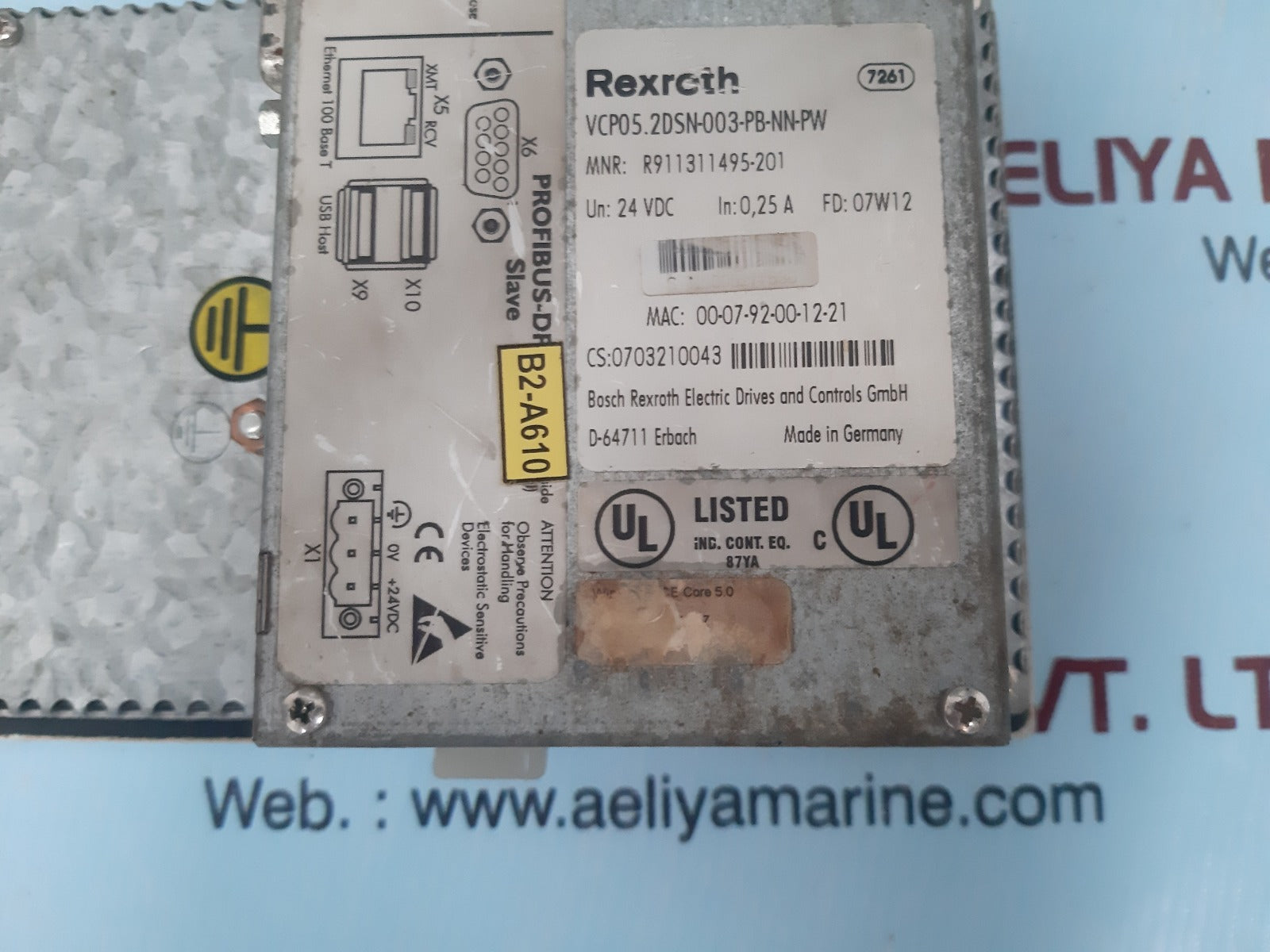 Rexroth vcp05.2dsn-003-pb-nn-pw indra control vcp 05 operator panel