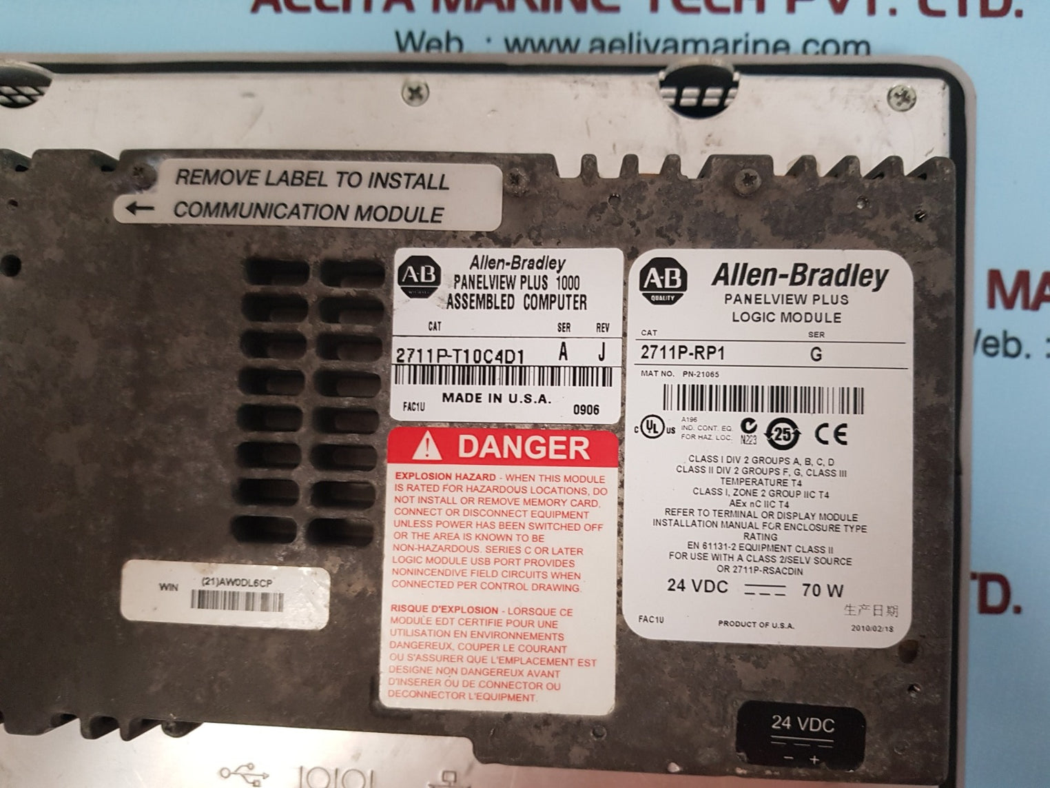 Allen-bradley panel 2711p-rdt10c view plus 1000 display module