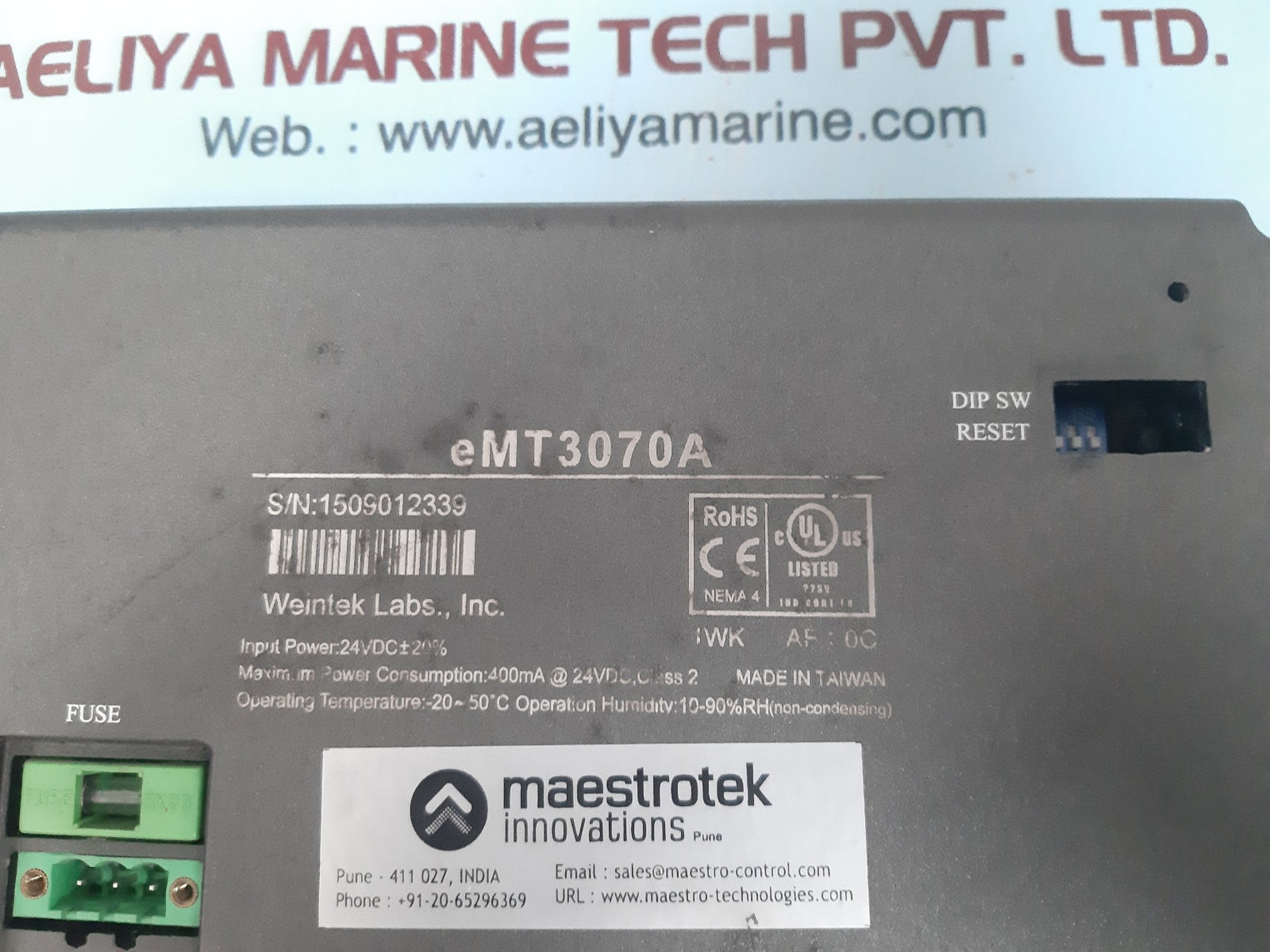 Weintek Emt3070A Graphic Hmi Panel (Display Not Working)