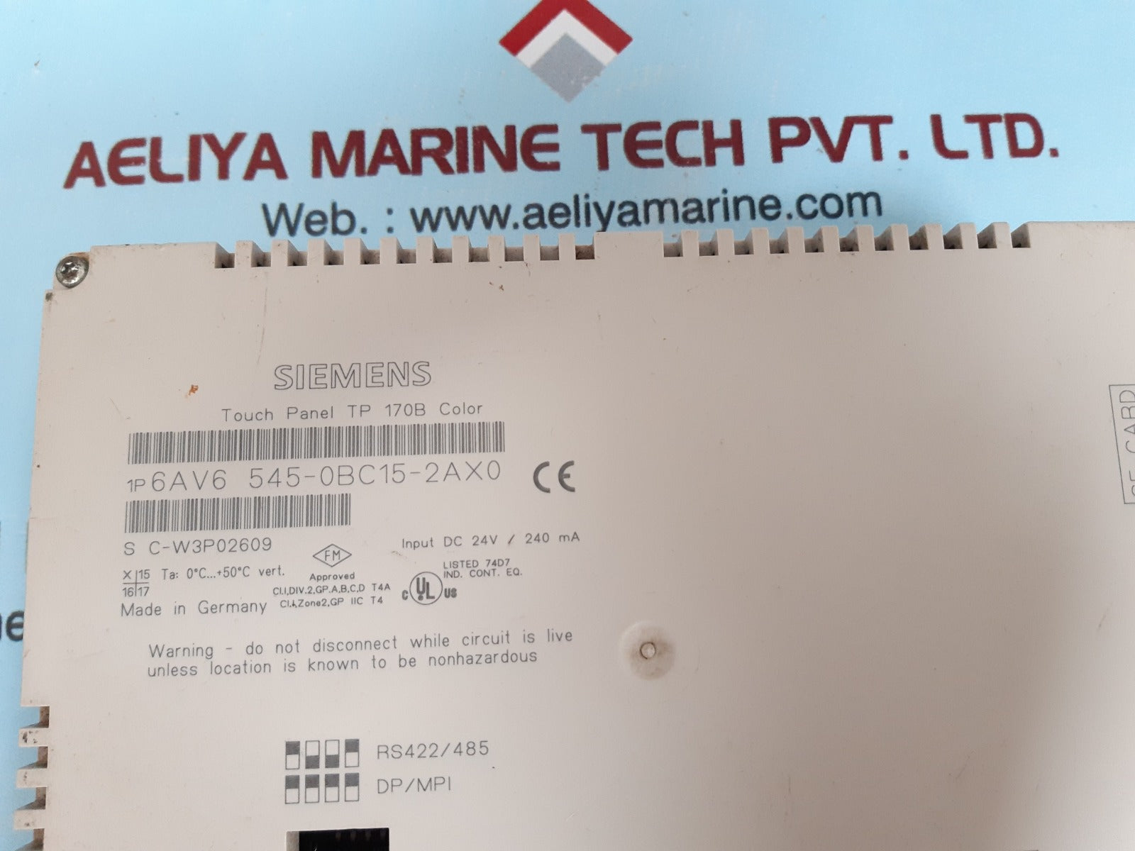 Siemens 6av6 545-0bc15-2ax0 simatic tp 170b touch panel