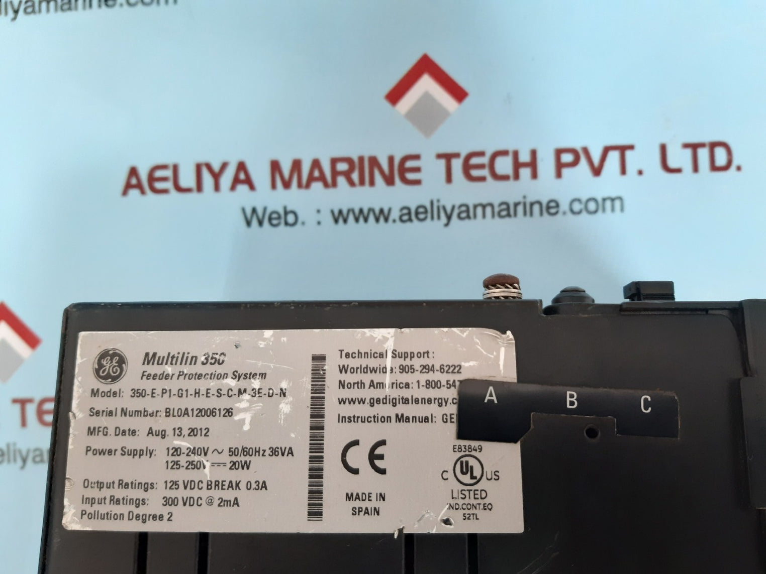 Ge multilin 350 feeder protection system 350-e-p1-g1-h-e-s-c-m-3e-d-n