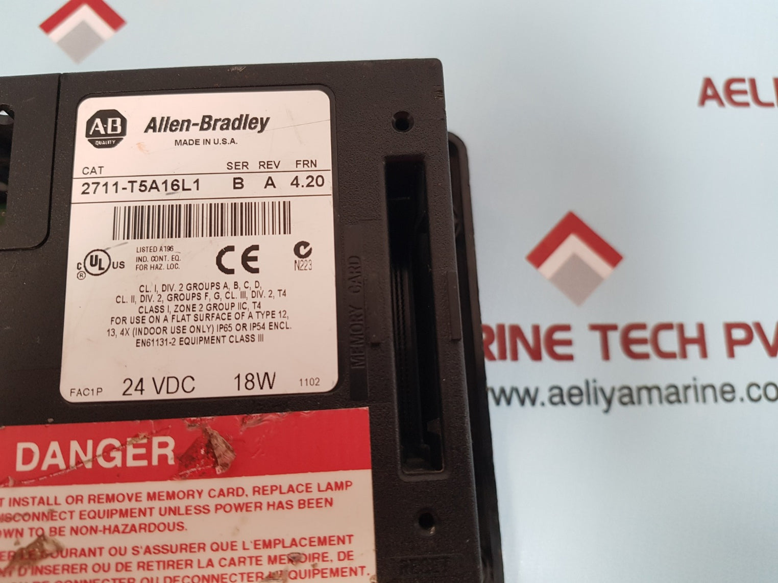 Allen-bradley 2711-t5a16l1 panel view 550 ser b rev a