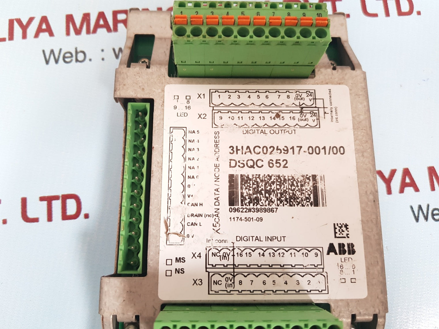 Abb dsqc 652 i/o board 3hac025917-001/00