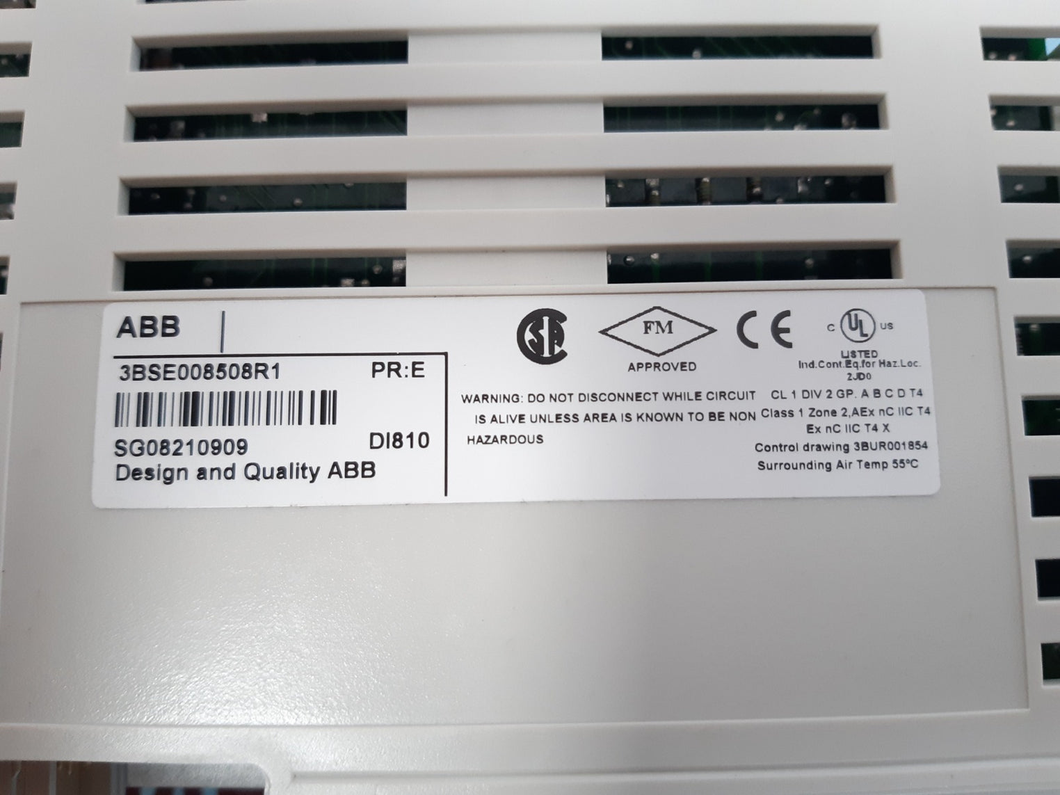 Abb di810 3bse008508r1 digital input module 24v