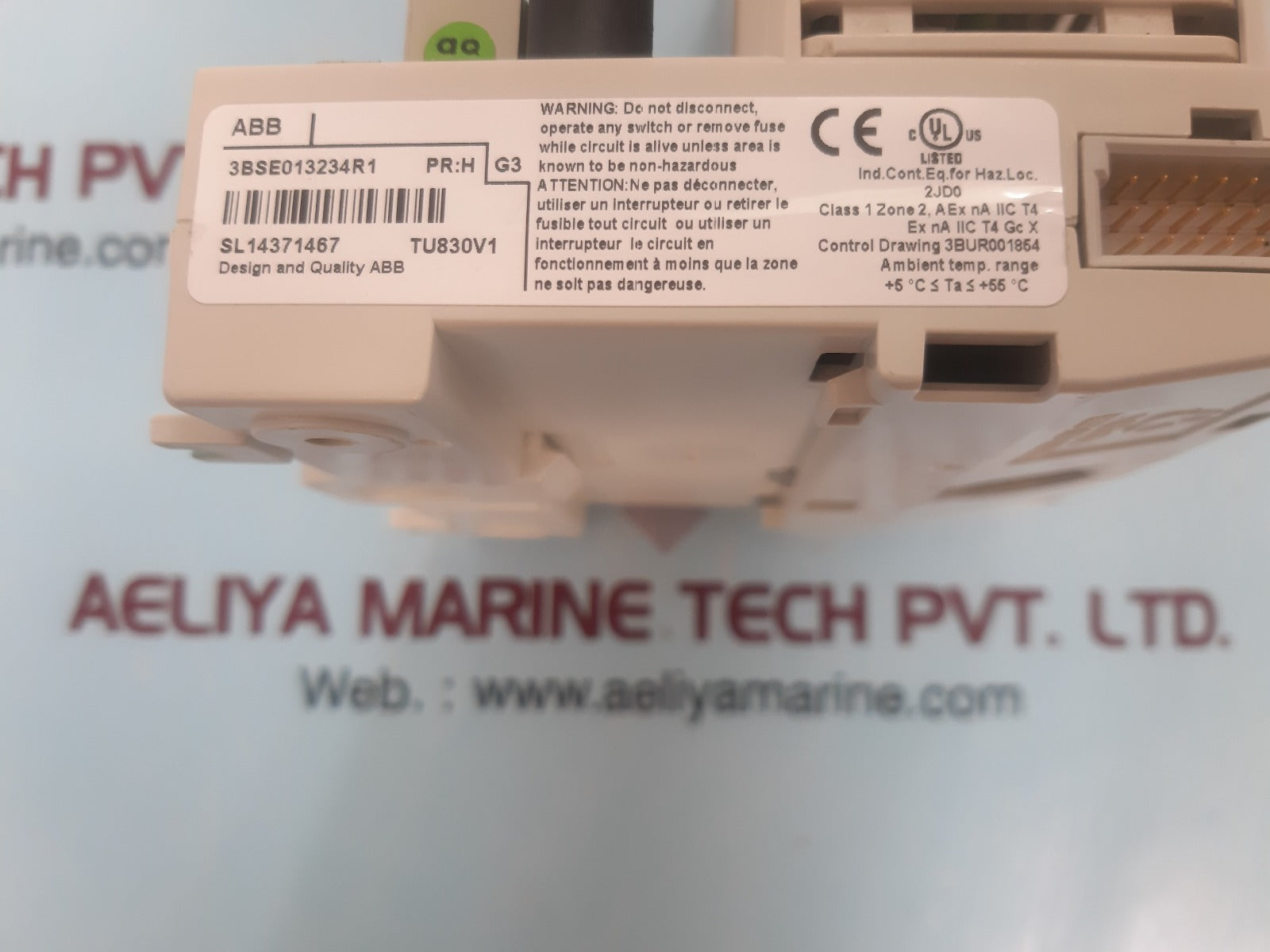 Abb ao820 3bse008546r1analog output module with 3bse013234r1 termination unit 