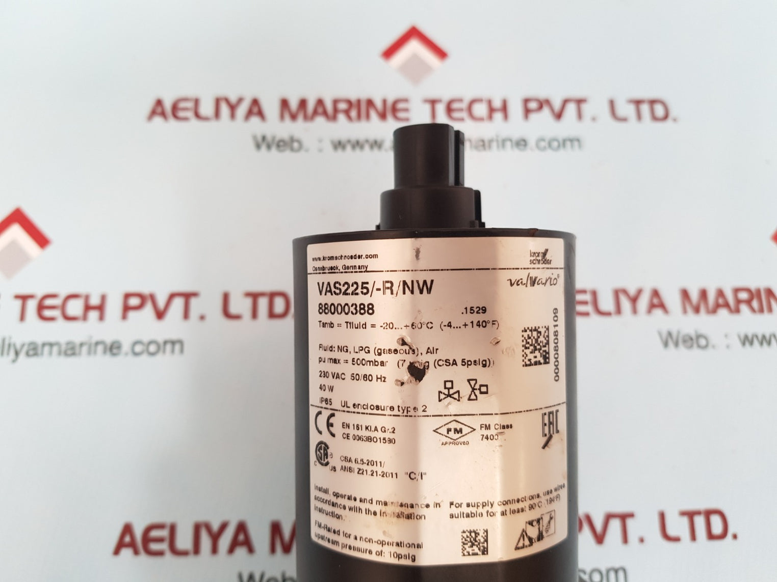 Kromschroder vas225/-r/nw solenoid valve 