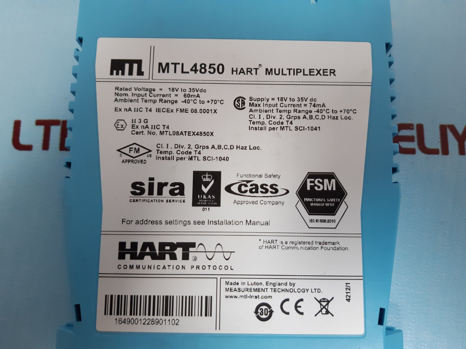 Mtl 4850 hart multiplexer