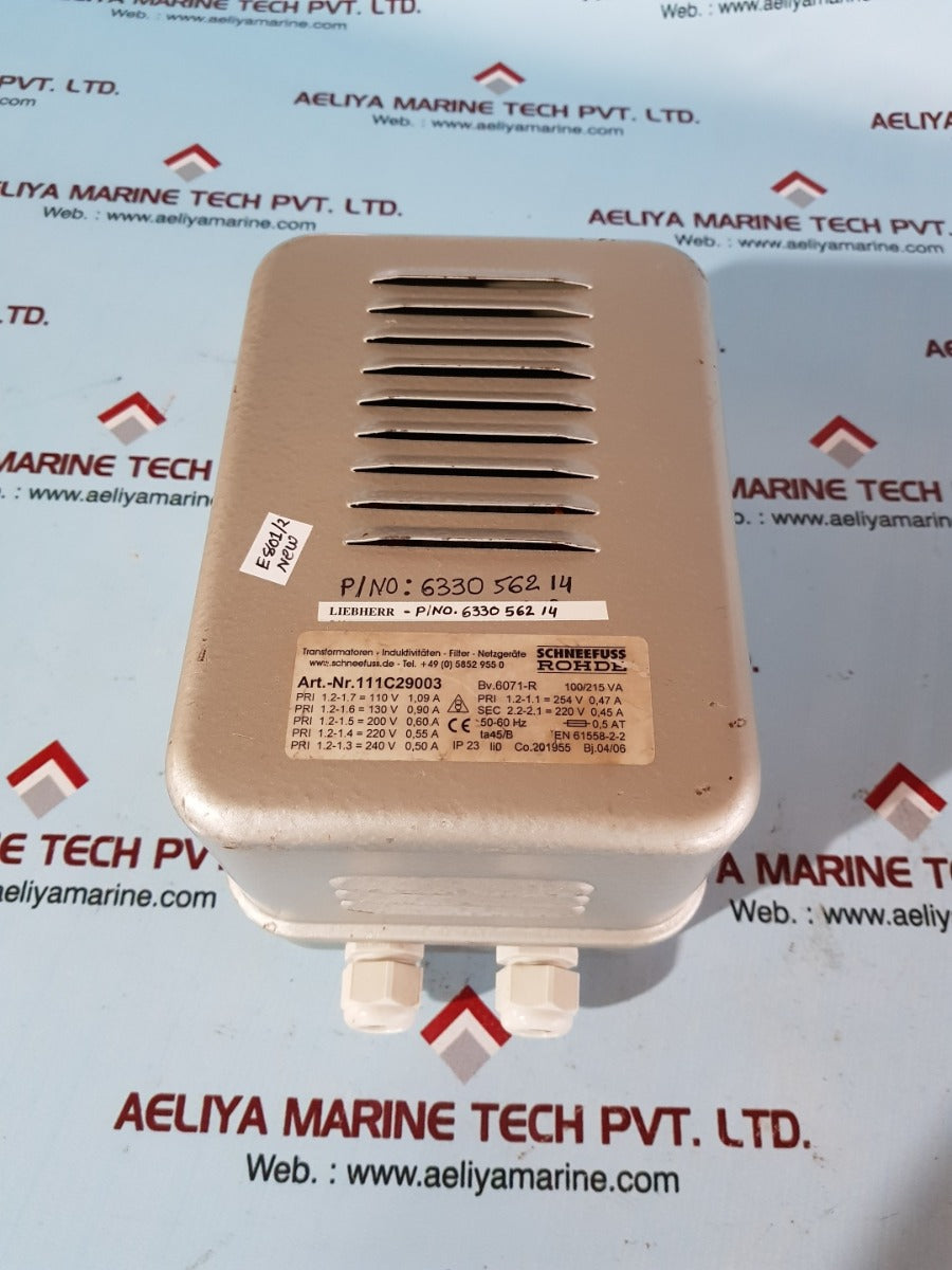 Schneefuss rohde 111c29003 transformer
