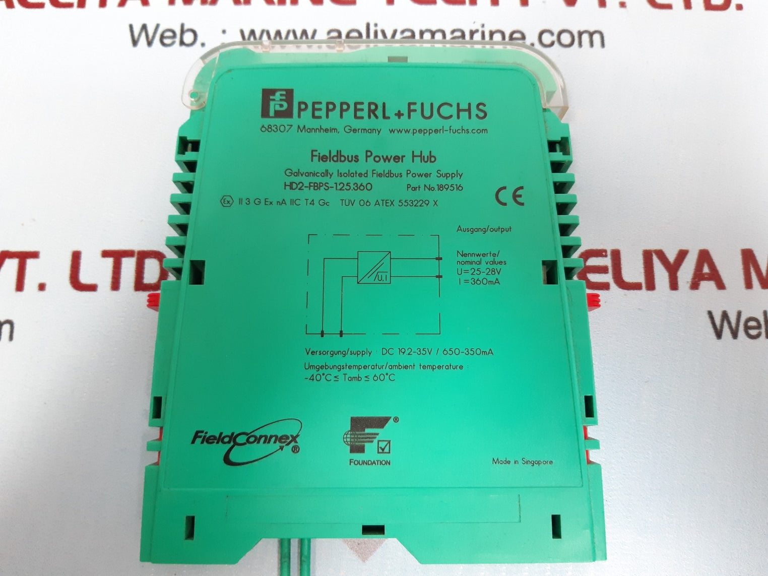 Pepperl+fuchs hd2-fbps-1.25.360 galvanically isolated fieldbus power supply