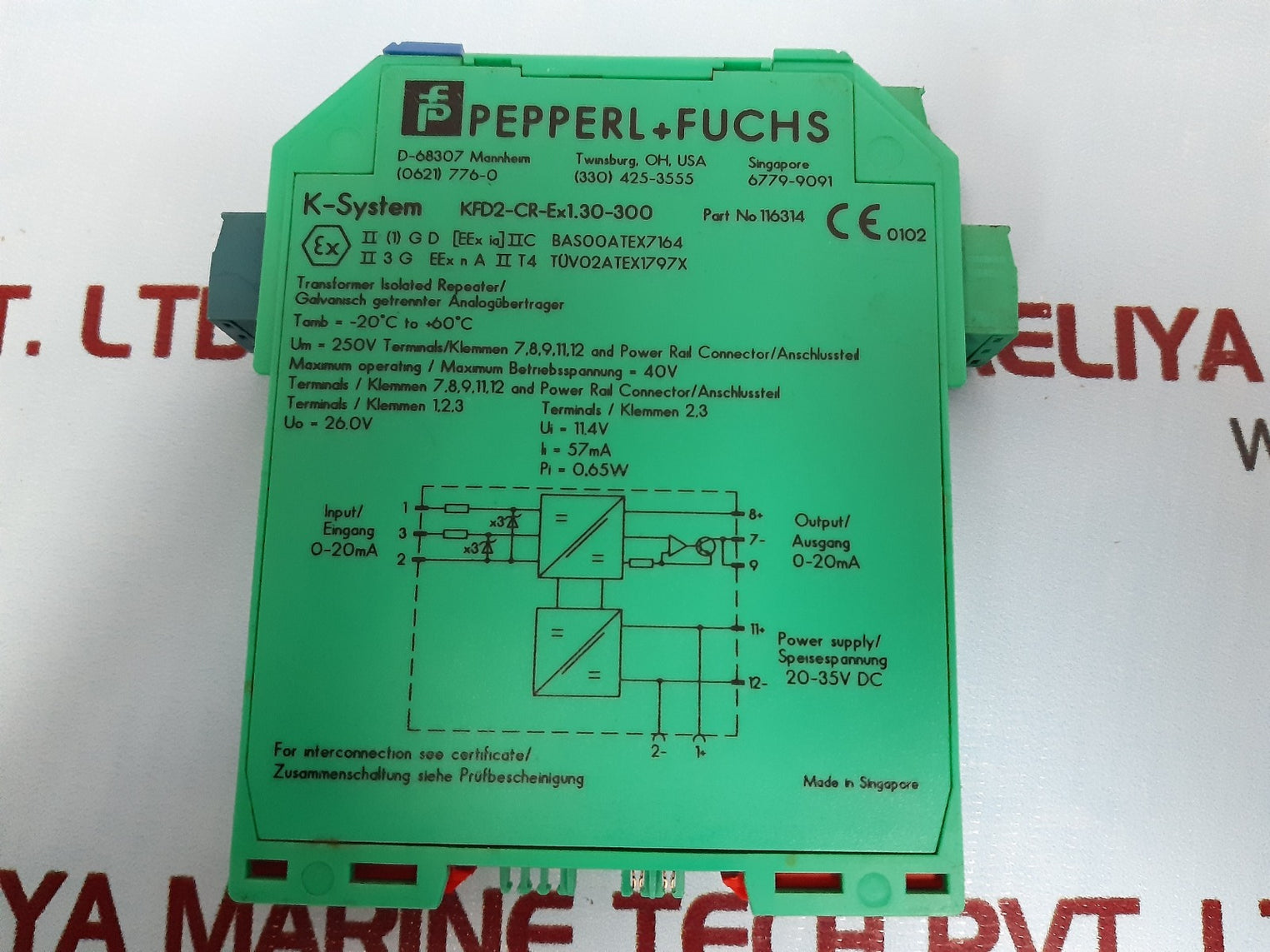 Pepperl+fuchs kfd2-cr-ex1.30-300 transformer isolated repeater 116314