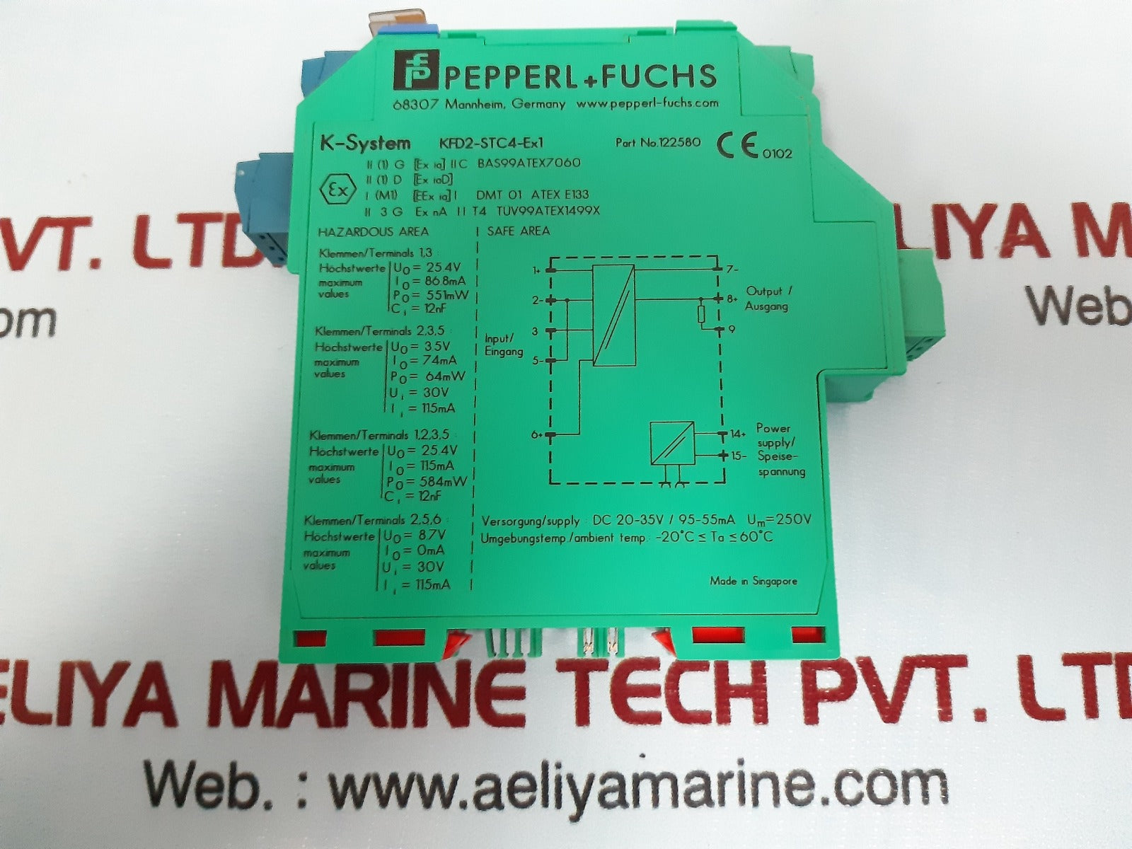 Pepperl+fuchs kfd2-stc4-ex1 transmitter power supply 122580