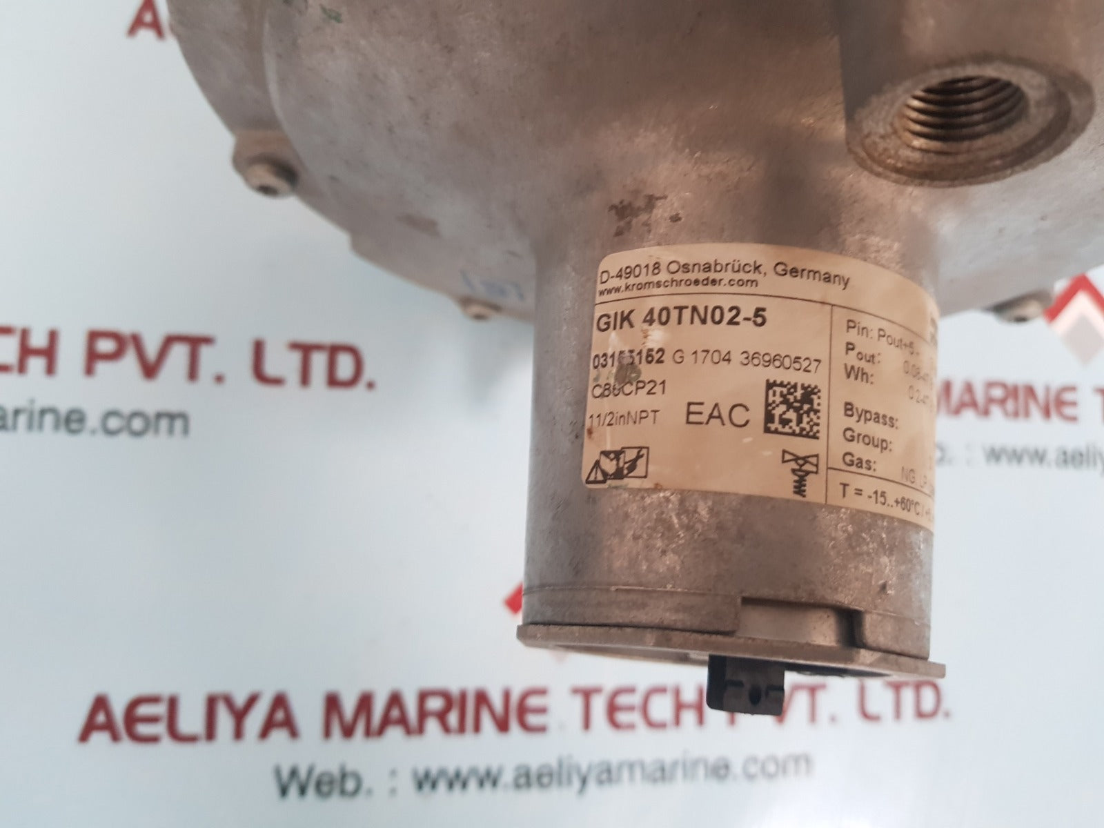 Kromschroder gik 40tn02-5 gas regulator