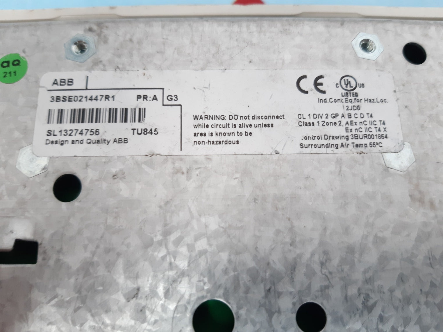 Abb tu845 3bse021447r1 termination unit 