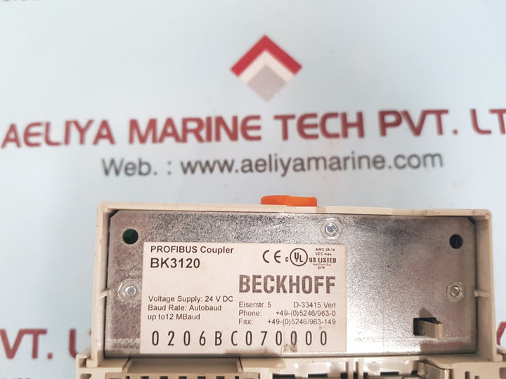 Beckhoff bk3120 kl 1002 kl 2012 kl 9010 kl 4004 profibus-dp coupler 