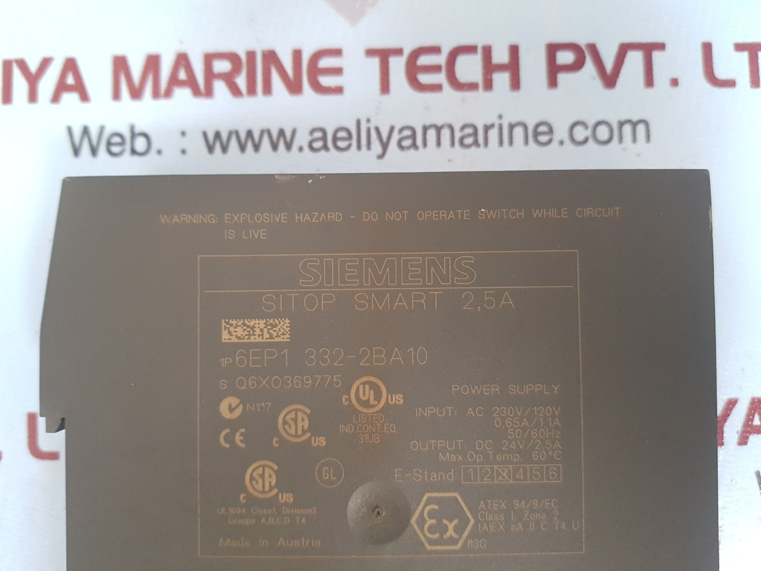 Siemens sitop smart 2,5a 6ep1 332-2ba10 power supply 