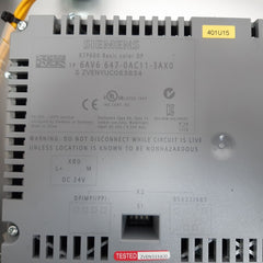 Siemens ktp600 basic color dp 6av6 647-0ac11-3ax0 touch panel 