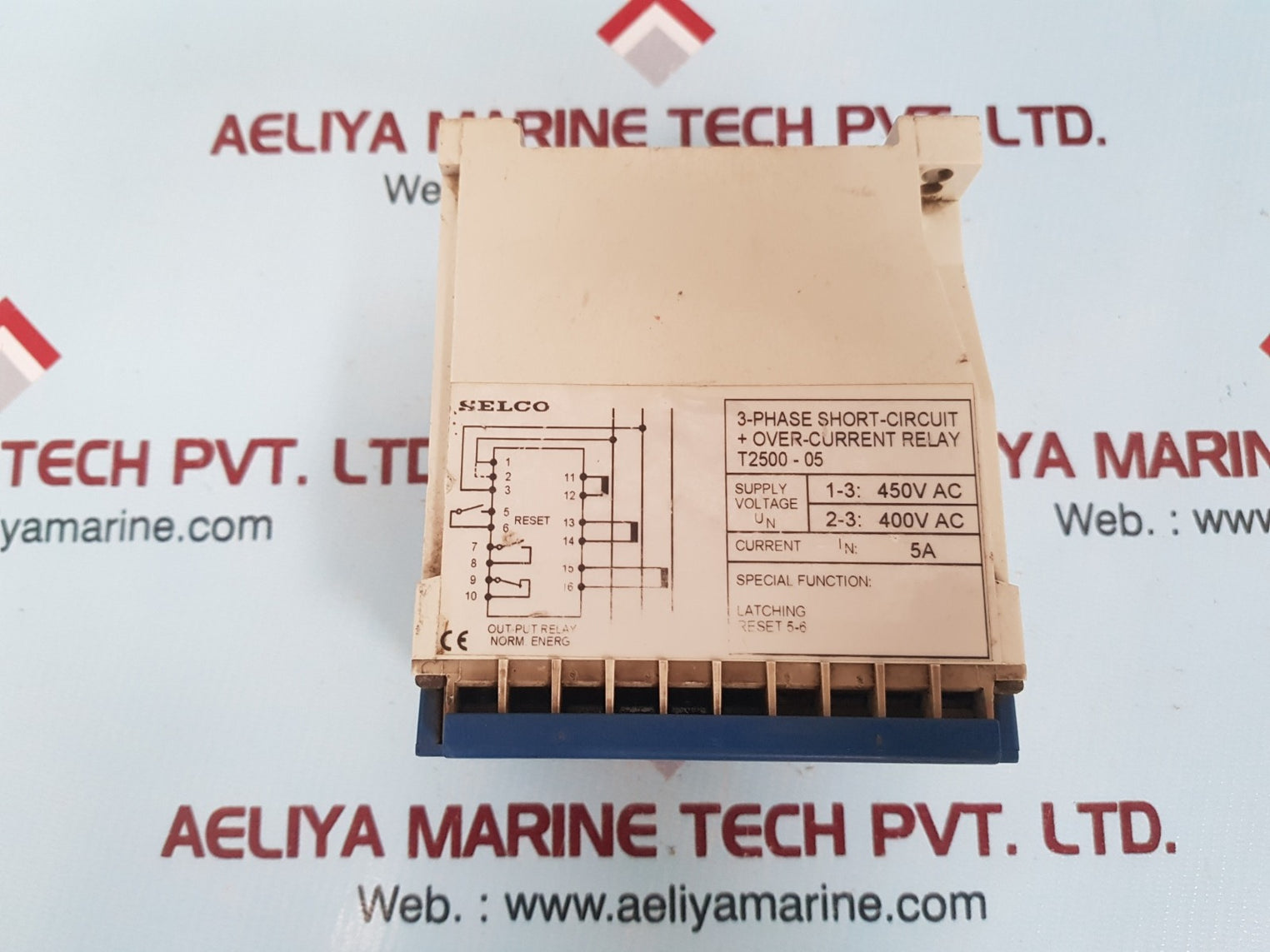 Selco t2500 3-phase short-circuit+over-current relay t2500-05