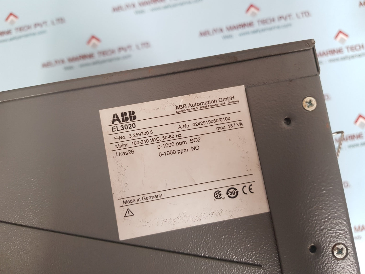 Abb el3020 continuos gas analyzer 3.259700.5