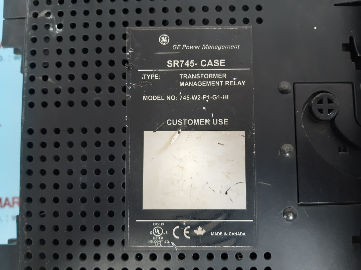 Ge 745-w2-p1-g1-hi 745 transformer management relay