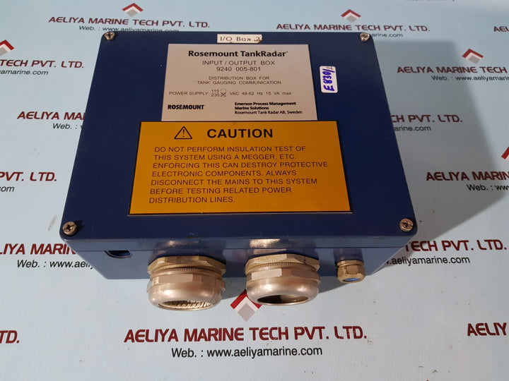 Rosemount tankradar 9240 005-801 input/output box