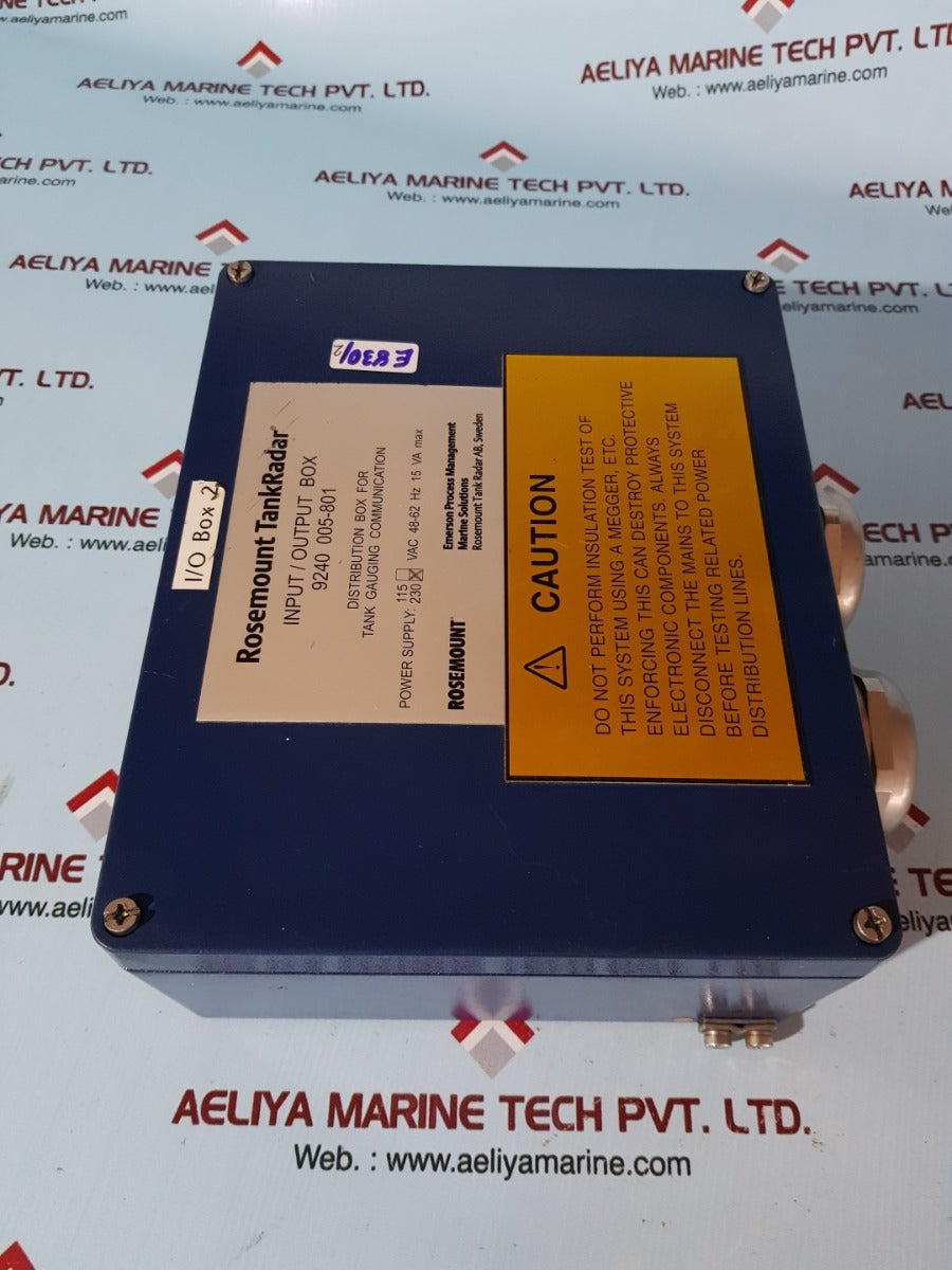 Rosemount tankradar 9240 005-801 input/output box