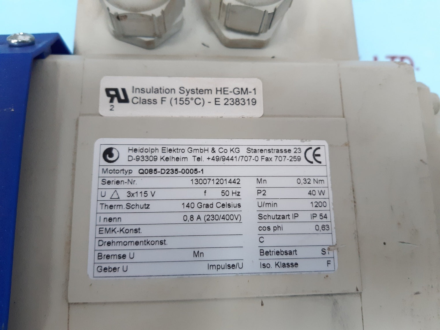 Heidolph heidrive q085-d235-0005-1 motor 