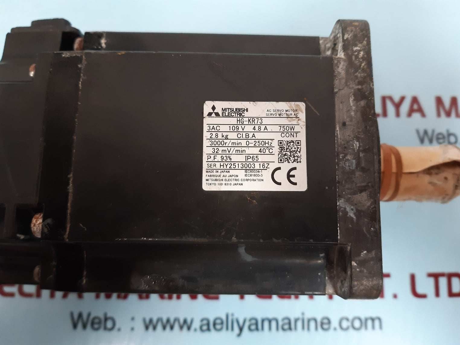 Mitsubishi hg-kr73 ac servo motor 750w