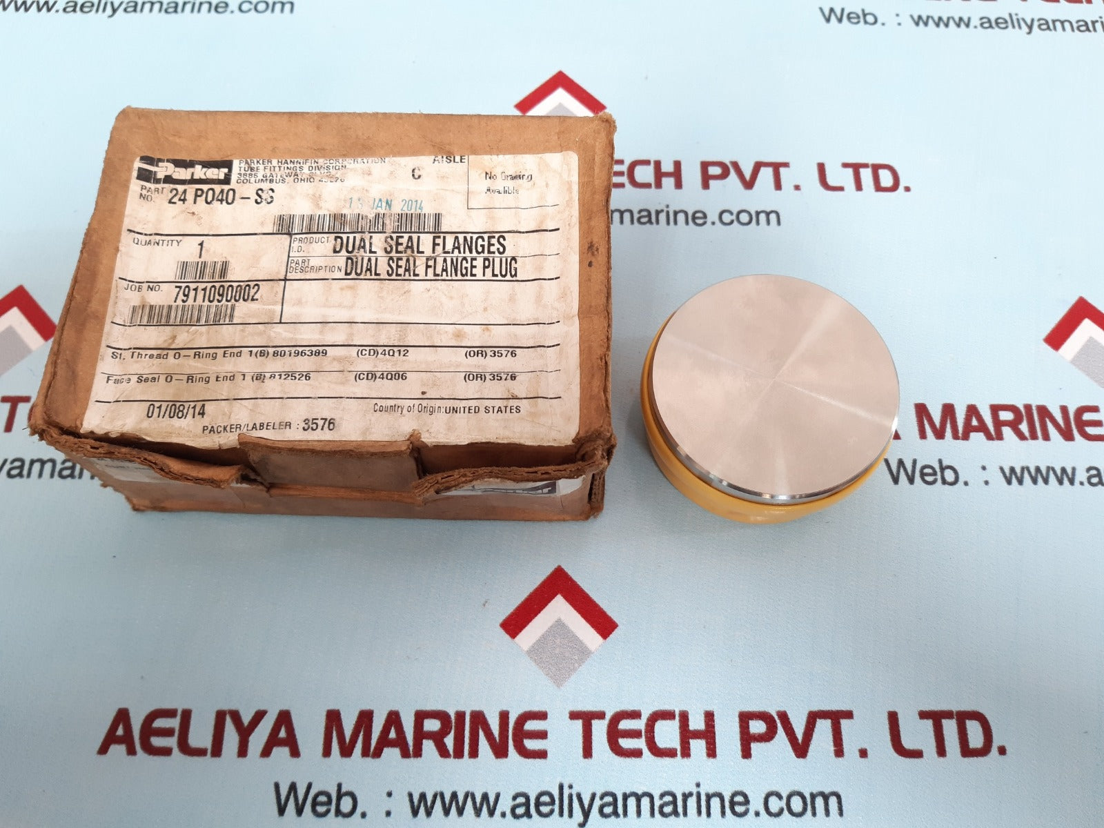 Parker 24 p040-ss  dual seal flanges