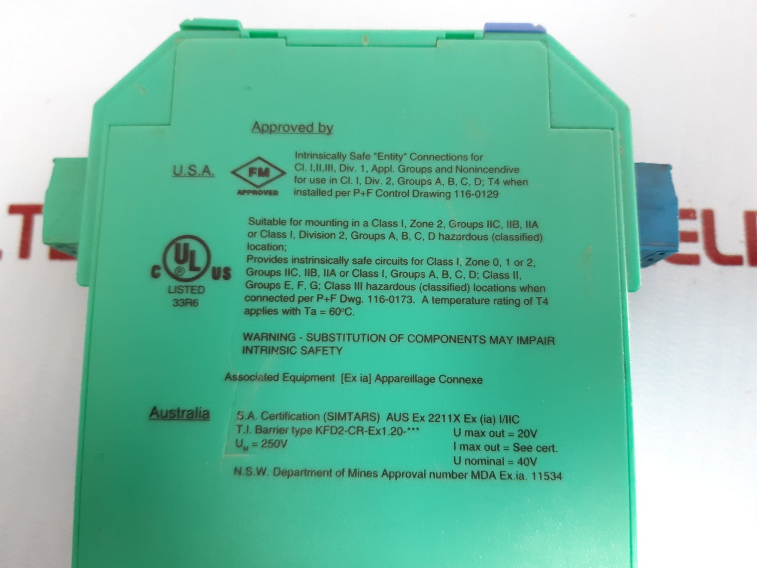 Pepperl+fuchs kfd2-cr-ex1.20-200 transformer isolated repeater 71835