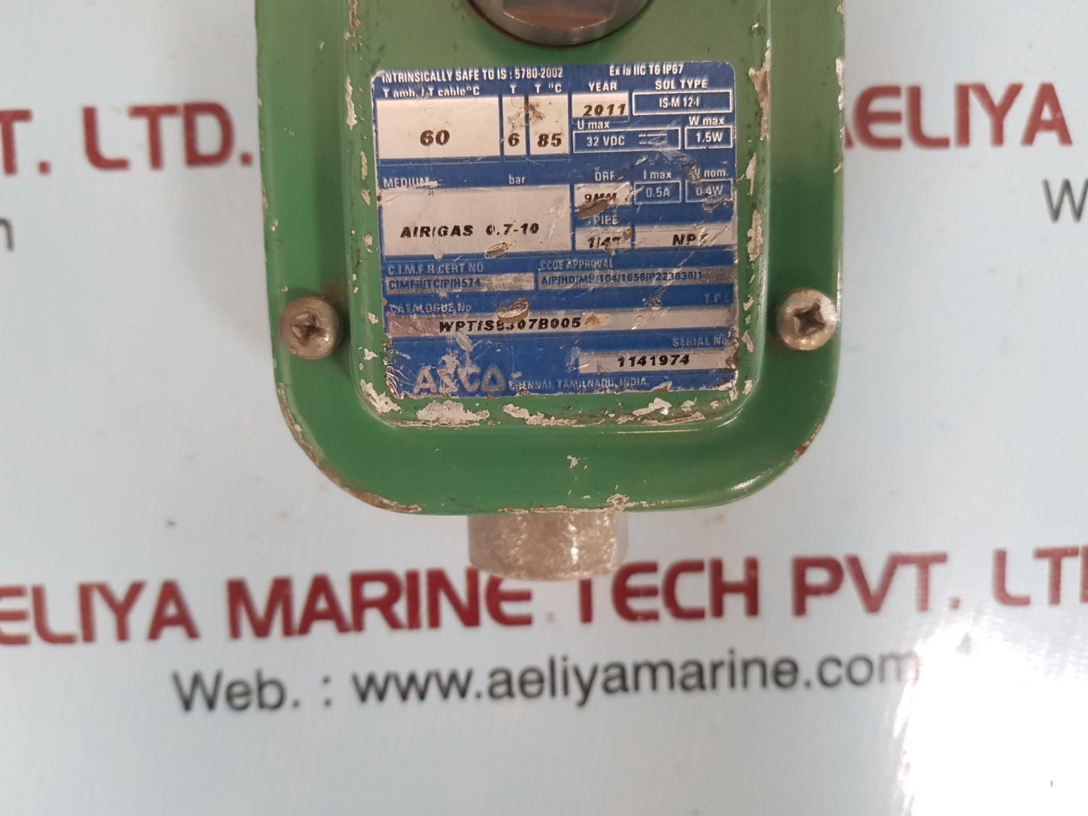 Asco wptis8307b005 solenoid valve 