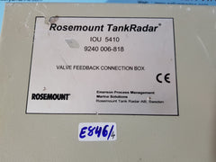 Rosemount tankradar iou 5410 valve feedback connection box 9240 006-818 