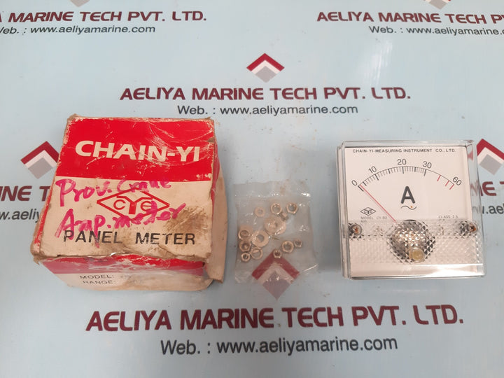 Chain-yi cy-80 panel meter class 2.5 c.t. 0-60a