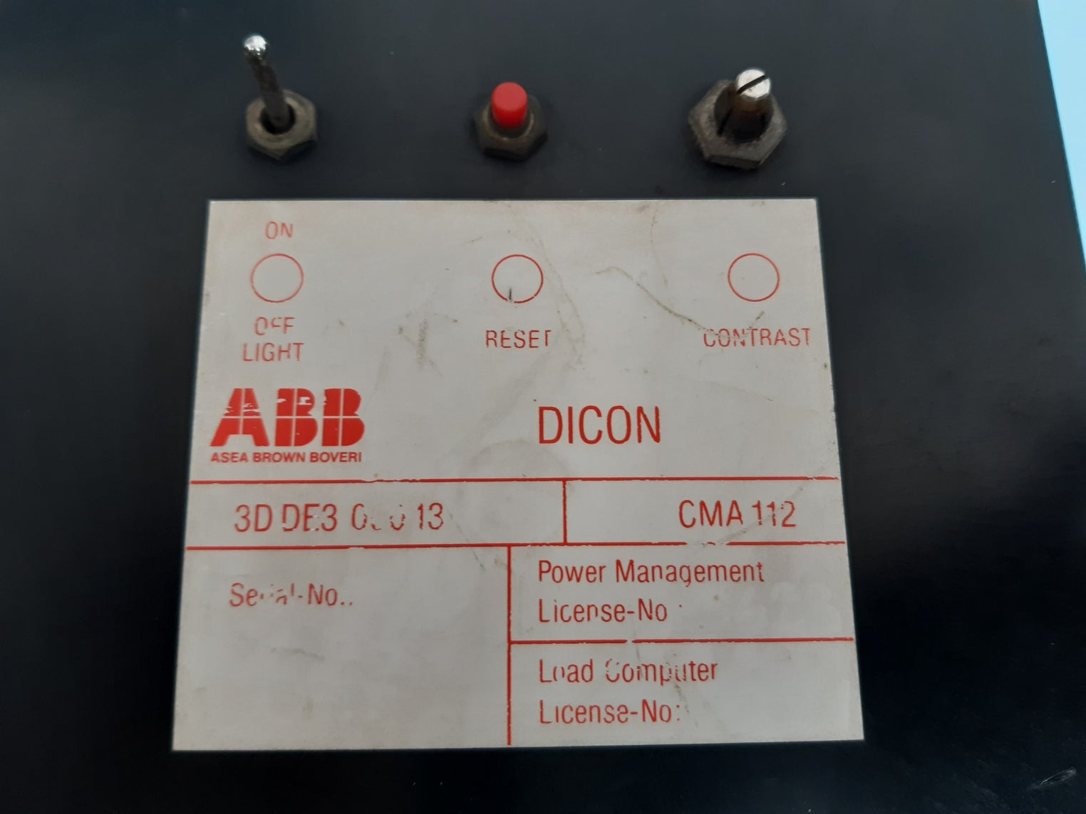 Abb dicon cma 112 diesel control display unit 