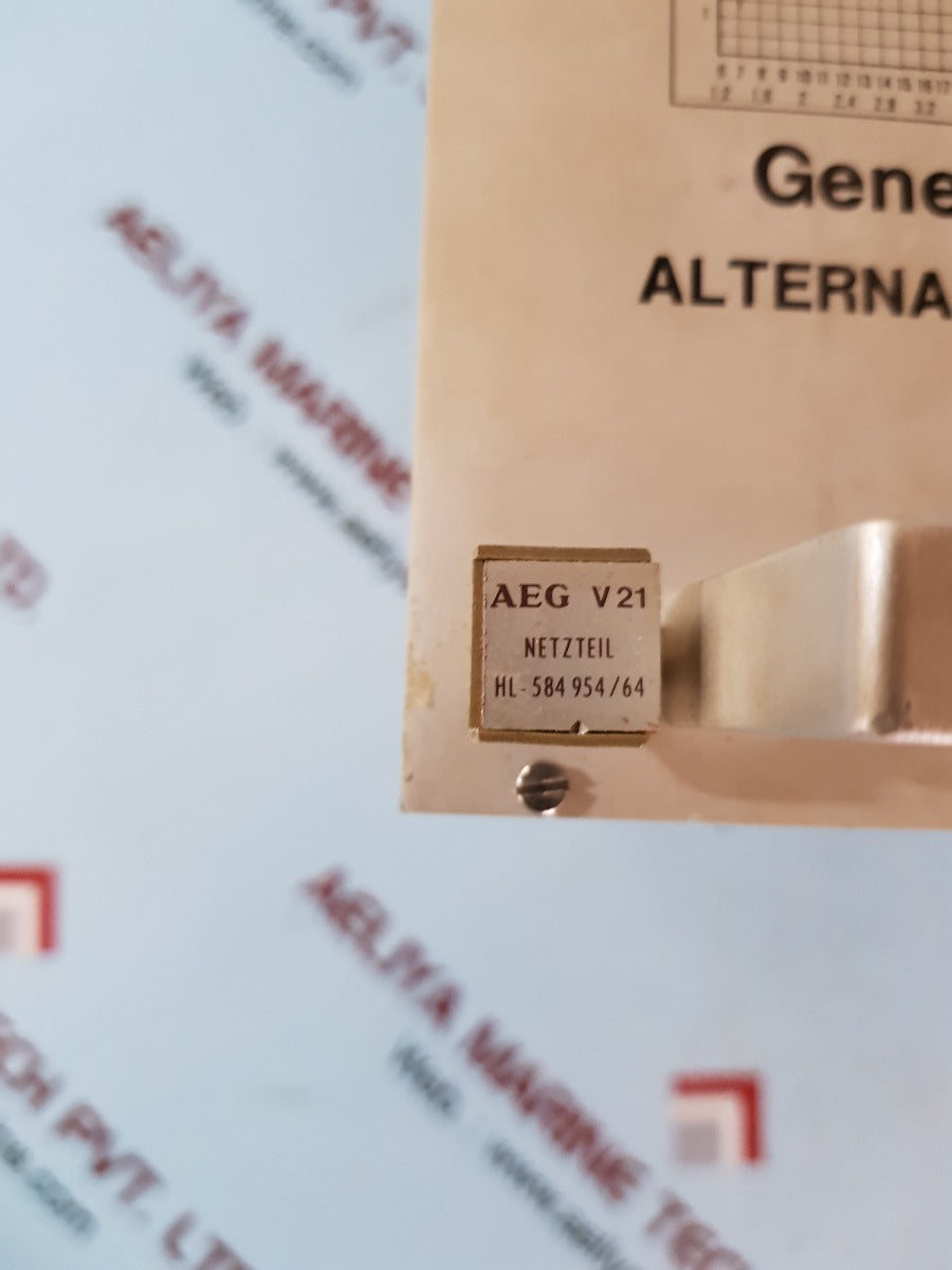 Aeg gsk 6.60 alternator and ship's mains protection unit