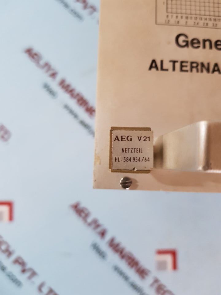 Aeg gsk 6.60 alternator and ship's mains protection unit
