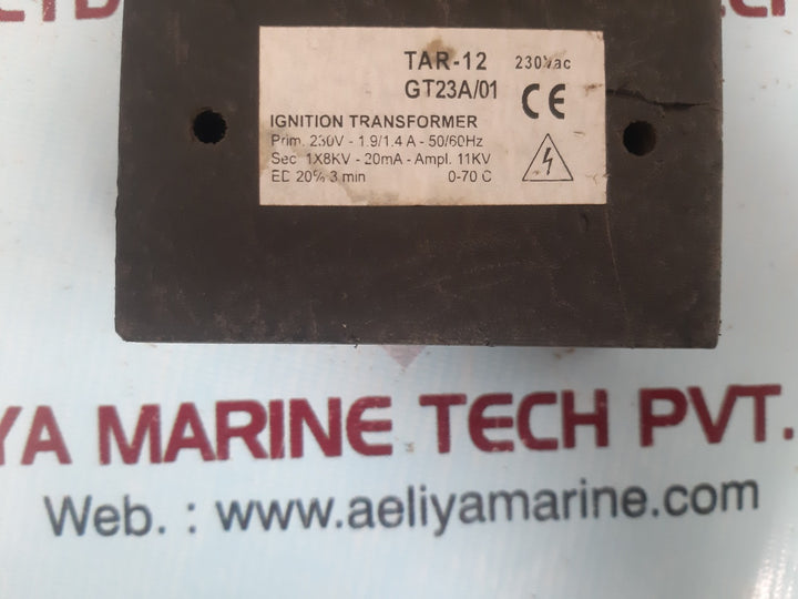 Ignition transformer tar-12
